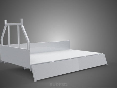 FLAT BED DECK DROP SIDE LOAD BODY GATE DOOR PICKUP TRUCK CAR BOX 3D Модель