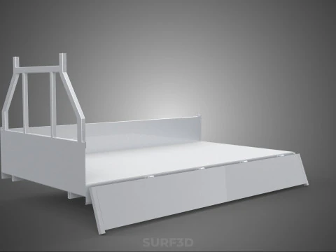 FLAT BED DECK DROP SIDE LOAD BODY GATE DOOR PICKUP TRUCK CAR BOX 3D Model