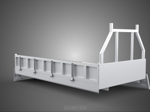FLAT BED DECK DROP SIDE LOAD BODY GATE DOOR PICKUP TRUCK CAR BOX 3D Модель