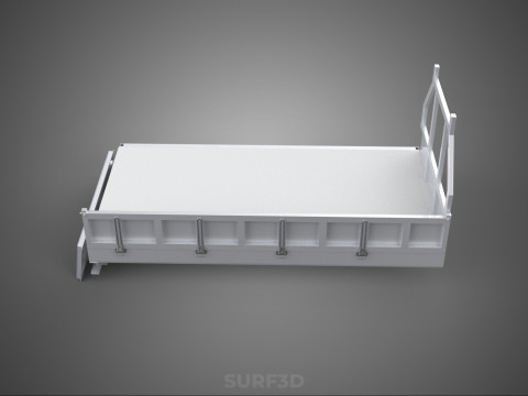FLAT BED DECK DROP SIDE LOAD BODY GATE DOOR PICKUP TRUCK CAR BOX 3D Модель