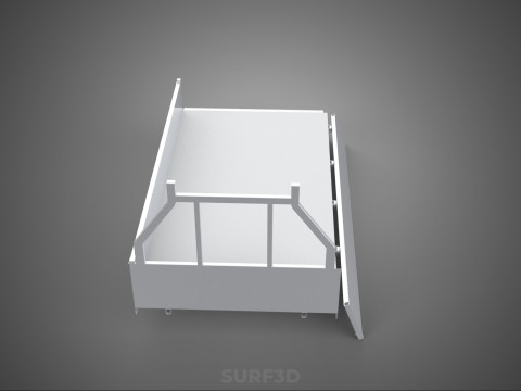 FLAT BED DECK DROP SIDE LOAD BODY GATE DOOR PICKUP TRUCK CAR BOX 3D Модель