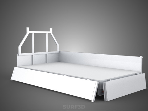 FLAT BED DECK DROP SIDE LOAD BODY GATE DOOR PICKUP TRUCK CAR BOX 3D Модель