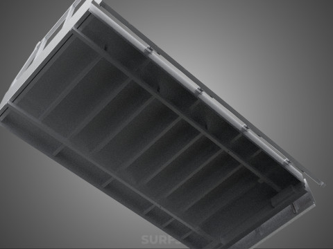 FLAT BED DECK DROP SIDE LOAD BODY GATE DOOR PICKUP TRUCK CAR BOX 3D Модель