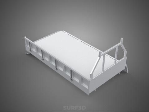 FLAT BED DECK DROP SIDE LOAD BODY GATE DOOR PICKUP TRUCK CAR BOX 3D Модель