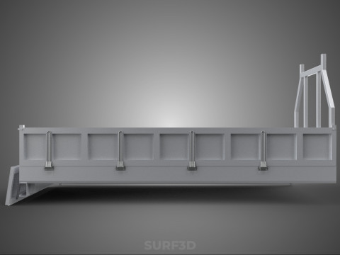 FLAT BED DECK DROP SIDE LOAD BODY GATE DOOR PICKUP TRUCK CAR BOX 3D Модель