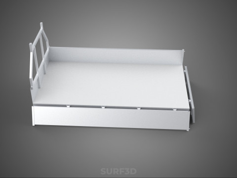FLAT BED DECK DROP SIDE LOAD BODY GATE DOOR PICKUP TRUCK CAR BOX 3D Модель