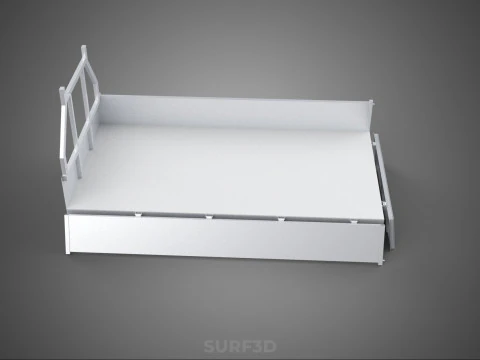 FLAT BED DECK DROP SIDE LOAD BODY GATE DOOR PICKUP TRUCK CAR BOX 3D Model