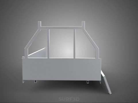 FLAT BED DECK DROP SIDE LOAD BODY GATE DOOR PICKUP TRUCK CAR BOX 3D Model