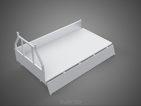FLAT BED DECK DROP SIDE LOAD BODY GATE DOOR PICKUP TRUCK CAR BOX 3D Модель
