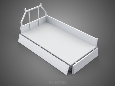 FLAT BED DECK DROP SIDE LOAD BODY GATE DOOR PICKUP TRUCK CAR BOX 3D Модель