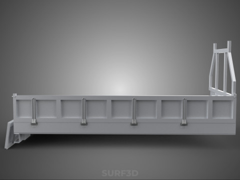 FLAT BED DECK DROP SIDE LOAD BODY GATE DOOR PICKUP TRUCK CAR BOX 3D Модель
