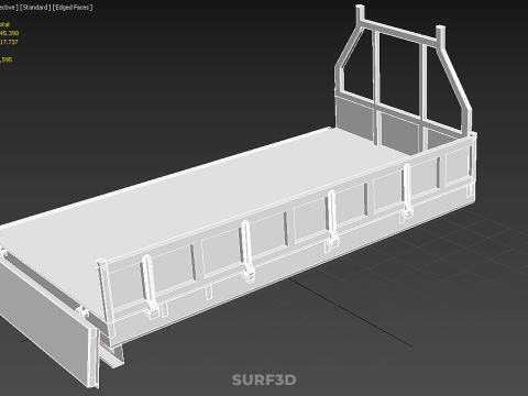 FLAT BED DECK DROP SIDE LOAD BODY GATE DOOR PICKUP TRUCK CAR BOX 3D Модель