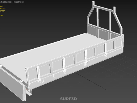 FLAT BED DECK DROP SIDE LOAD BODY GATE DOOR PICKUP TRUCK CAR BOX 3D Model
