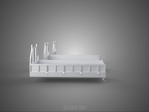 OPEN CLOSED TRUCK BACK 3 WAY WIDE DECK DROP SIDE LOAD BED PICKUP 3D Model