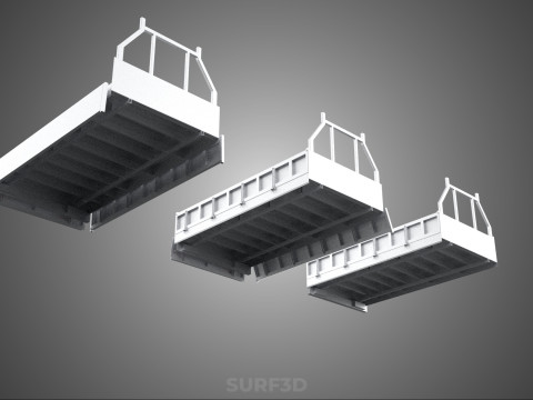 OPEN CLOSED TRUCK BACK 3 WAY WIDE DECK DROP SIDE LOAD BED PICKUP 3D Model