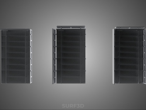 OPEN CLOSED TRUCK BACK 3 WAY WIDE DECK DROP SIDE LOAD BED PICKUP 3D Model
