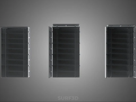 OPEN CLOSED TRUCK BACK 3 WAY WIDE DECK DROP SIDE LOAD BED PICKUP 3D Model