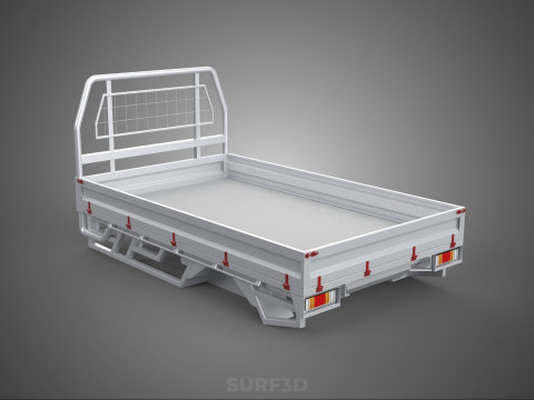 FLAT BED DECK PICKUP TRUCK HEADBOARD STRUCTURE FRAME HEAD RACK Modelo 3D