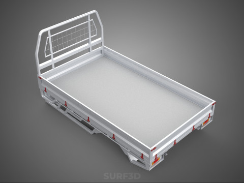 FLAT BED DECK PICKUP TRUCK HEADBOARD STRUCTURE FRAME HEAD RACK 3D 모델
