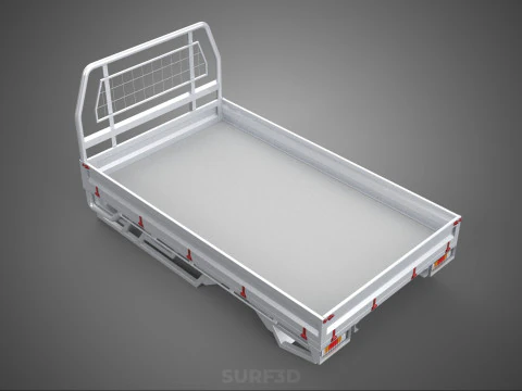 FLAT BED DECK PICKUP TRUCK HEADBOARD STRUCTURE FRAME HEAD RACK 3D Model