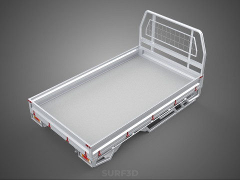 FLAT BED DECK PICKUP TRUCK HEADBOARD STRUCTURE FRAME HEAD RACK 3D 모델