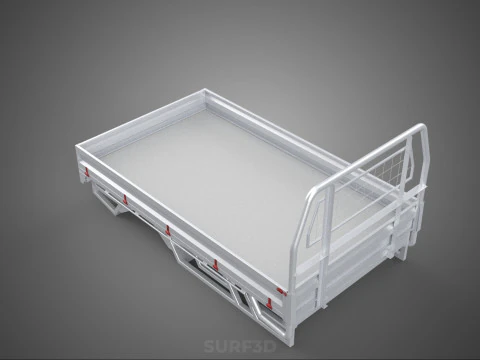 FLAT BED DECK PICKUP TRUCK HEADBOARD STRUCTURE FRAME HEAD RACK 3D Model