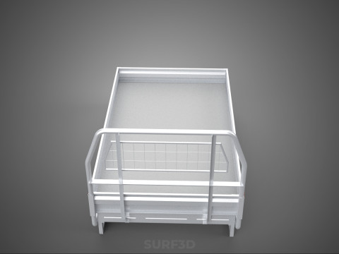 FLAT BED DECK PICKUP TRUCK HEADBOARD STRUCTURE FRAME HEAD RACK 3D 모델