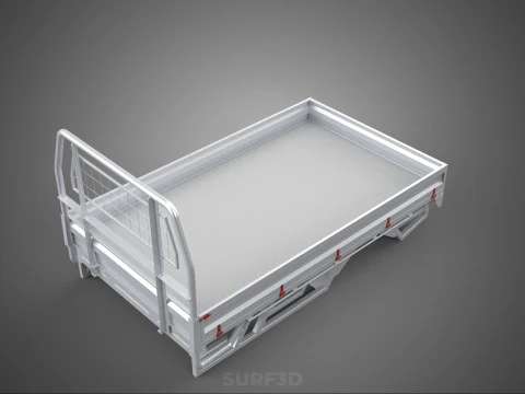 FLAT BED DECK PICKUP TRUCK HEADBOARD STRUCTURE FRAME HEAD RACK 3D Model