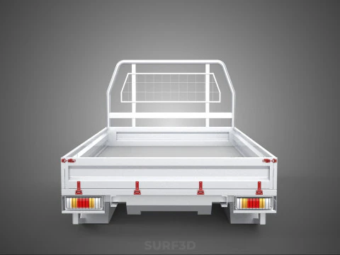 FLAT BED DECK PICKUP TRUCK HEADBOARD STRUCTURE FRAME HEAD RACK 3D Model
