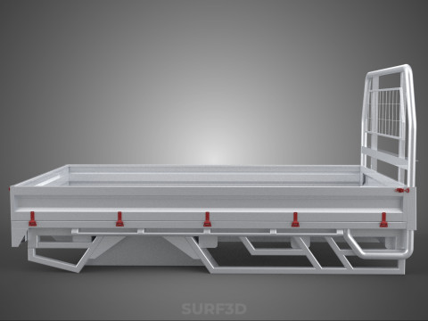 FLAT BED DECK PICKUP TRUCK HEADBOARD STRUCTURE FRAME HEAD RACK 3D 모델