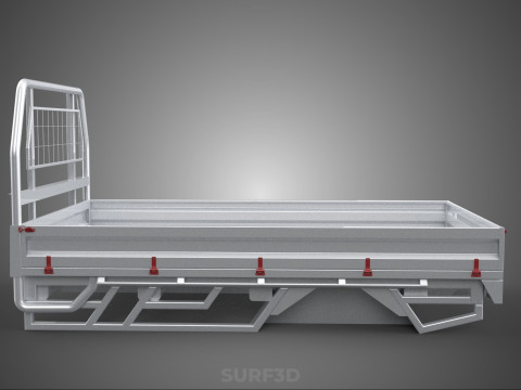 FLAT BED DECK PICKUP TRUCK HEADBOARD STRUCTURE FRAME HEAD RACK 3D 모델