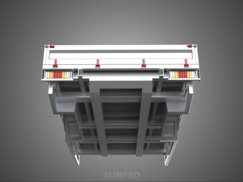 FLAT BED DECK PICKUP TRUCK HEADBOARD STRUCTURE FRAME HEAD RACK 3D 모델