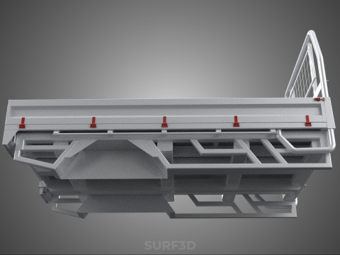FLAT BED DECK PICKUP TRUCK HEADBOARD STRUCTURE FRAME HEAD RACK 3D 모델