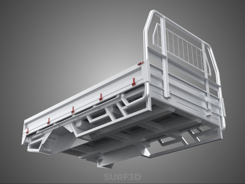 FLAT BED DECK PICKUP TRUCK HEADBOARD STRUCTURE FRAME HEAD RACK 3D 모델