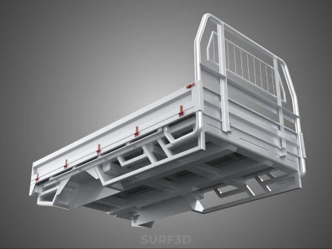 FLAT BED DECK PICKUP TRUCK HEADBOARD STRUCTURE FRAME HEAD RACK 3D Model