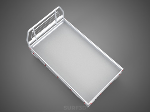 FLAT BED DECK PICKUP TRUCK HEADBOARD STRUCTURE FRAME HEAD RACK 3D 모델