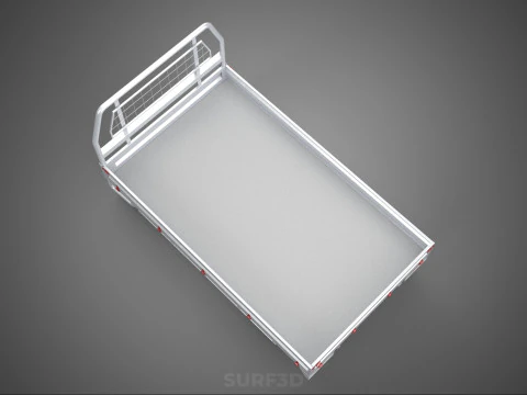 FLAT BED DECK PICKUP TRUCK HEADBOARD STRUCTURE FRAME HEAD RACK 3D Model