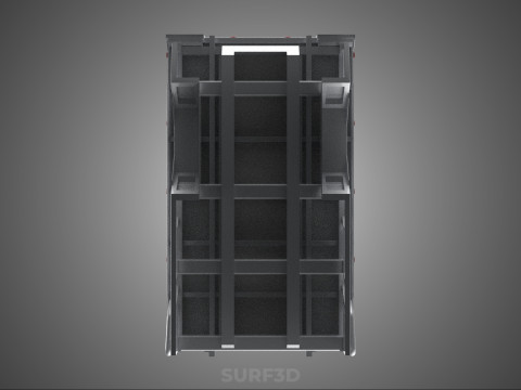 FLAT BED DECK PICKUP TRUCK HEADBOARD STRUCTURE FRAME HEAD RACK 3D 모델