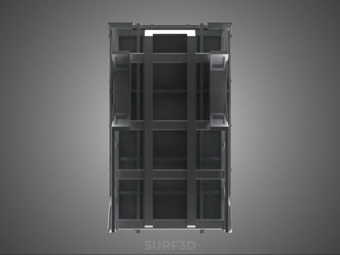 FLAT BED DECK PICKUP TRUCK HEADBOARD STRUCTURE FRAME HEAD RACK 3D Model