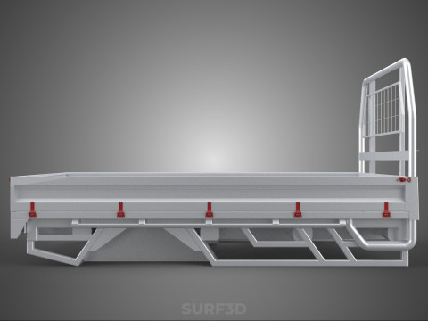 FLAT BED DECK PICKUP TRUCK HEADBOARD STRUCTURE FRAME HEAD RACK 3D 모델