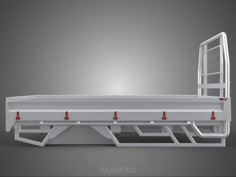 FLAT BED DECK PICKUP TRUCK HEADBOARD STRUCTURE FRAME HEAD RACK 3D Model