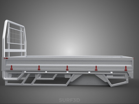 FLAT BED DECK PICKUP TRUCK HEADBOARD STRUCTURE FRAME HEAD RACK 3D 모델