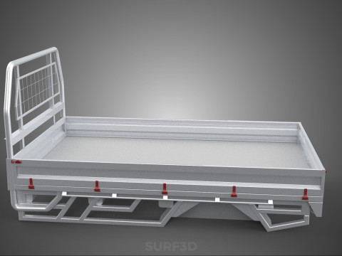 FLAT BED DECK PICKUP TRUCK HEADBOARD STRUCTURE FRAME HEAD RACK 3D 모델