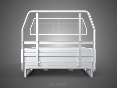 FLAT BED DECK PICKUP TRUCK HEADBOARD STRUCTURE FRAME HEAD RACK 3D 모델