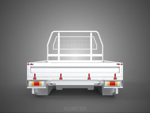 FLAT BED DECK PICKUP TRUCK HEADBOARD STRUCTURE FRAME HEAD RACK 3D Model
