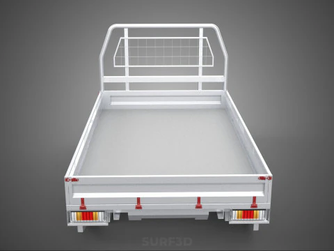 FLAT BED DECK PICKUP TRUCK HEADBOARD STRUCTURE FRAME HEAD RACK 3D Model