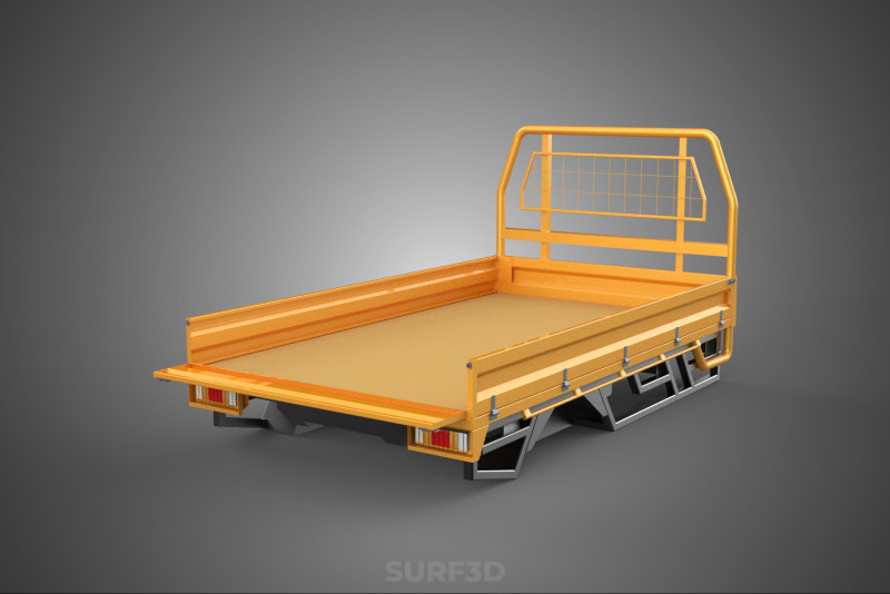 HECKKLAPPE DROP SIDE LOAD BED Karosserie HECKKLAPPE TÜR PICKUP TRUCK AUTO 3D Modell .c4d .max .obj .3ds .fbx .stl .blend 