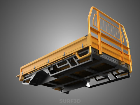 HECKKLAPPE DROP SIDE LOAD BED Karosserie HECKKLAPPE TÜR PICKUP TRUCK AUTO 3D Modell