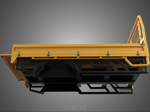 HECKKLAPPE DROP SIDE LOAD BED Karosserie HECKKLAPPE TÜR PICKUP TRUCK AUTO 3D Modell