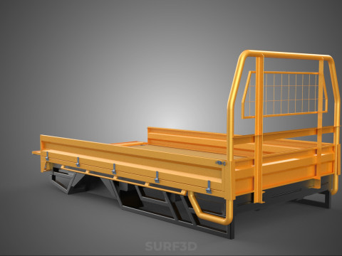 HECKKLAPPE DROP SIDE LOAD BED Karosserie HECKKLAPPE TÜR PICKUP TRUCK AUTO 3D Modell